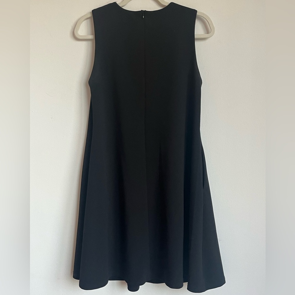 GRACIA Stretch Golden Floral Faux Leather sleeveless Dress Size Small - Picture 8 of 10